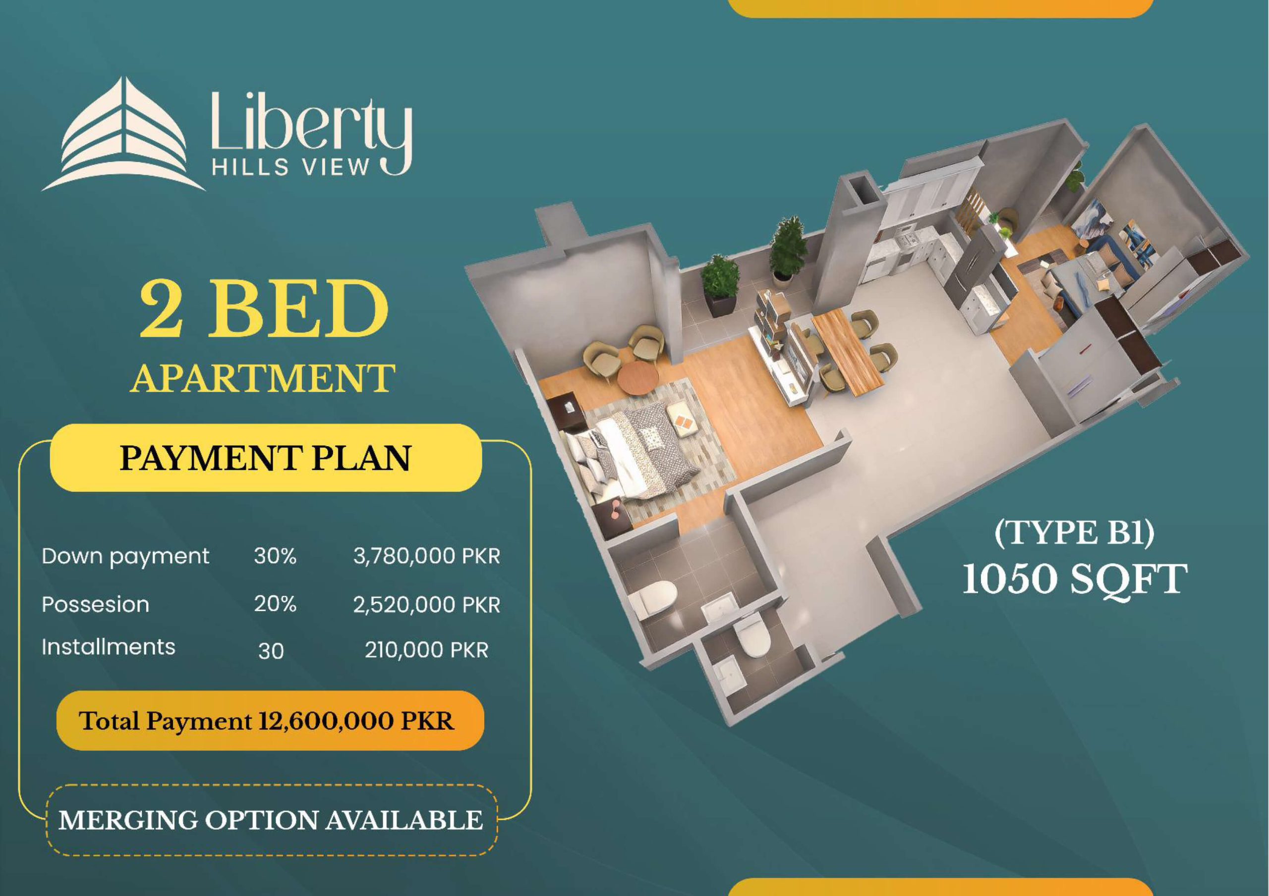 2 Bed Apartments B1