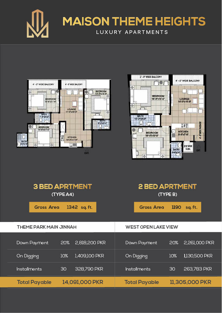 3 Bed Apartment Type A4 & Type B