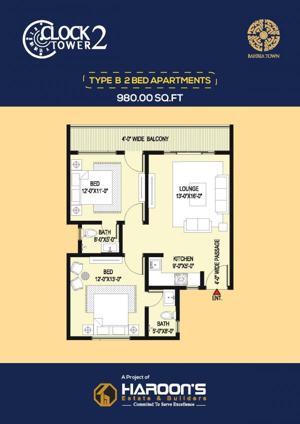 Type B 2 Bed Apartments