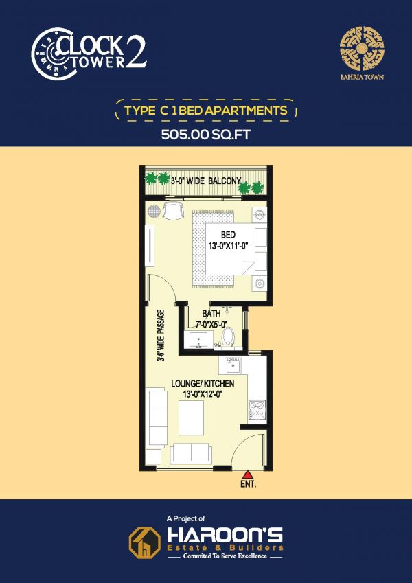 Type C 1 Bed Apartments